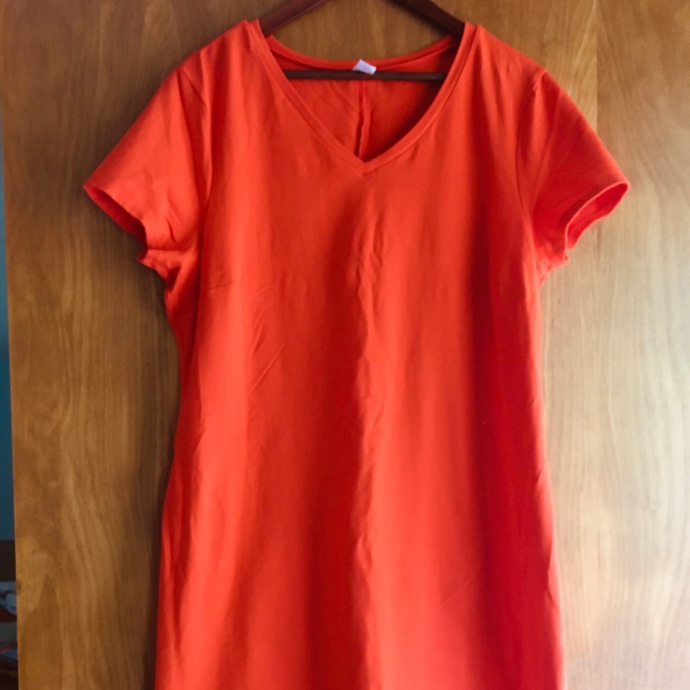 Burnt Orange T-shirt Dress